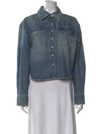 Pre-owned Grlfrnd Long Sleeve Top In Blue