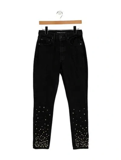 Pre-owned Grlfrnd Low-rise Skinny Leg Jeans In Black