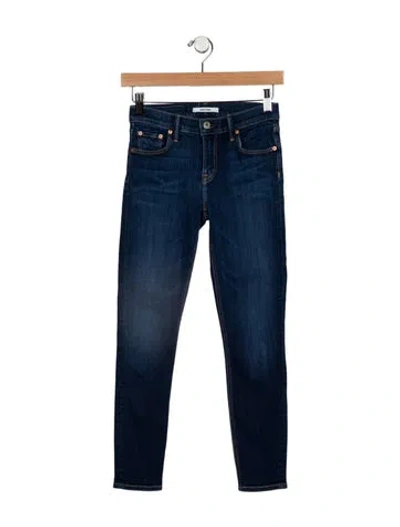 Pre-owned Grlfrnd Low-rise Skinny Leg Jeans In Blue