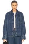 Grlfrnd Mae Oversized Button Down In Lake Tahoe