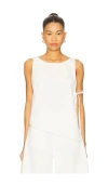 Grlfrnd Marion Tencel Side Tie Top In White