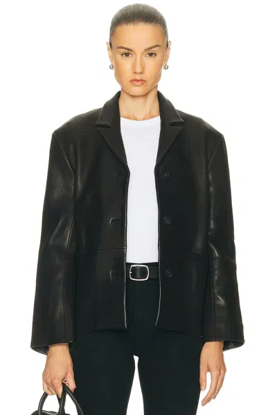 GRLFRND MARLO LEATHER BLAZER