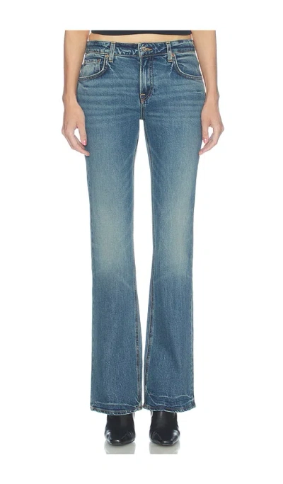 Grlfrnd Melanie Low Rise Boot Cut In Blue
