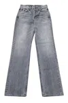 Grlfrnd Mica Straight Leg Jeans In Grey Denim In Grey