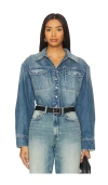 Grlfrnd Michaela Denim Shirt In Blue