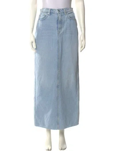 Pre-owned Grlfrnd Midi Length Skirt In Blue