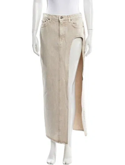 Pre-owned Grlfrnd Midi Length Skirt In Neutral