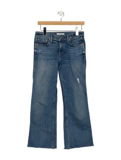 Pre-owned Grlfrnd Mid-rise Flared Jeans In Blue