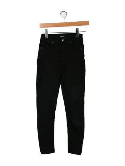 Pre-owned Grlfrnd Mid-rise Skinny Leg Jeans In Black