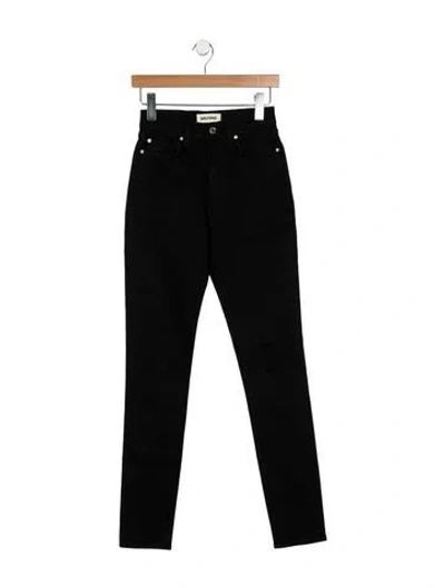 Pre-owned Grlfrnd Mid-rise Skinny Leg Jeans In Black