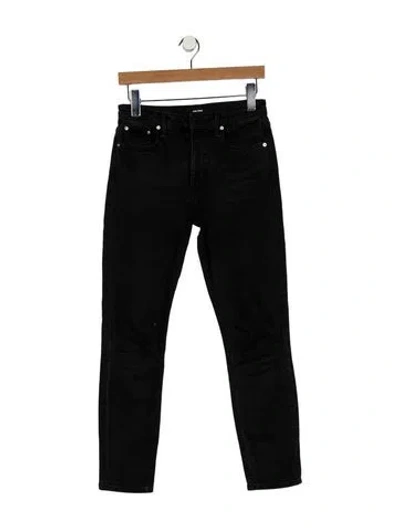 Pre-owned Grlfrnd Mid-rise Skinny Leg Jeans In Black