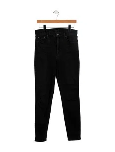 Pre-owned Grlfrnd Mid-rise Skinny Leg Jeans In Black
