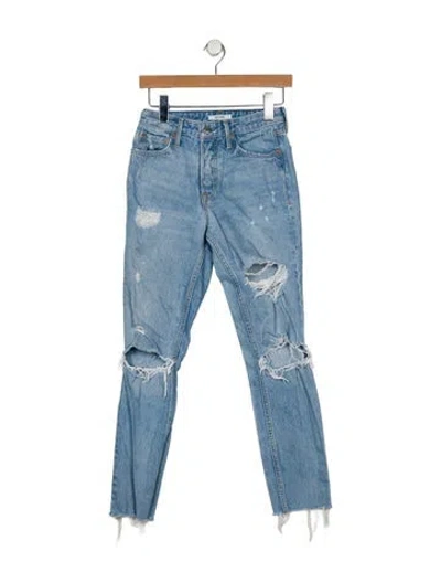 Pre-owned Grlfrnd Mid-rise Skinny Leg Jeans In Blue