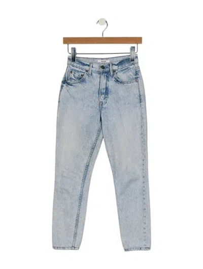 Pre-owned Grlfrnd Mid-rise Skinny Leg Jeans In Blue