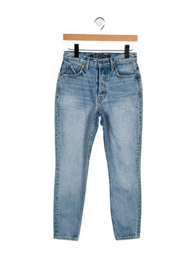 Pre-owned Grlfrnd Mid-rise Skinny Leg Jeans In Blue