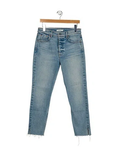 Pre-owned Grlfrnd Mid-rise Skinny Leg Jeans In Blue