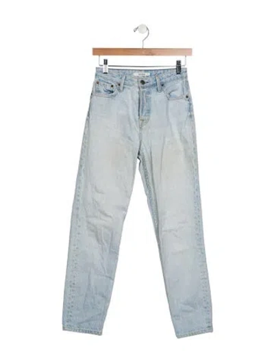 Pre-owned Grlfrnd Mid-rise Skinny Leg Jeans In Blue