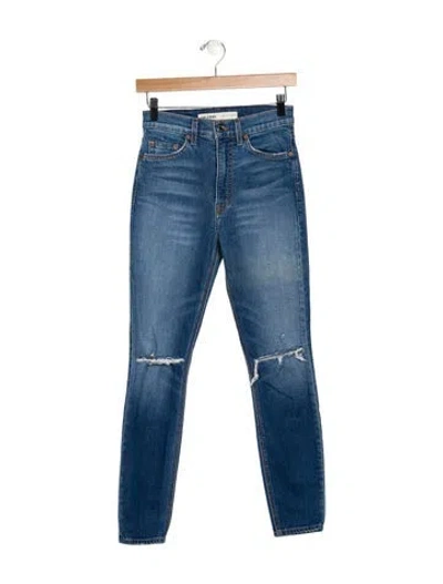 Pre-owned Grlfrnd Mid-rise Skinny Leg Jeans In Blue