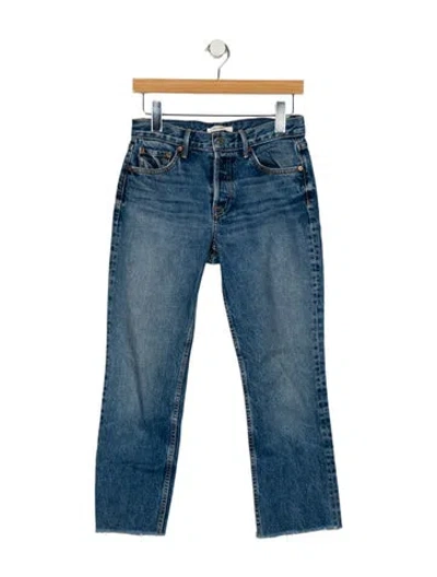Pre-owned Grlfrnd Mid-rise Skinny Leg Jeans In Blue