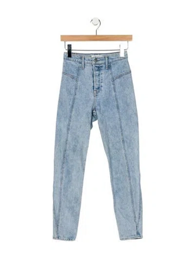 Pre-owned Grlfrnd Mid-rise Skinny Leg Jeans In Blue
