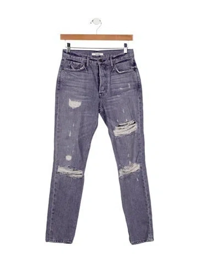 Pre-owned Grlfrnd Mid-rise Skinny Leg Jeans In Blue