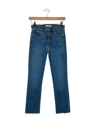 Pre-owned Grlfrnd Mid-rise Skinny Leg Jeans In Blue