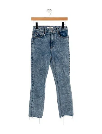 Pre-owned Grlfrnd Mid-rise Skinny Leg Jeans In Blue