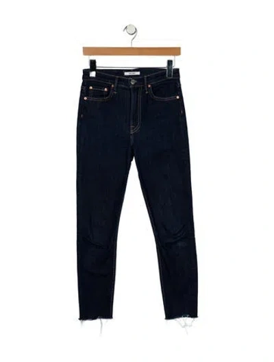 Pre-owned Grlfrnd Mid-rise Skinny Leg Jeans In Blue