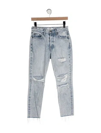 Pre-owned Grlfrnd Mid-rise Skinny Leg Jeans In Blue