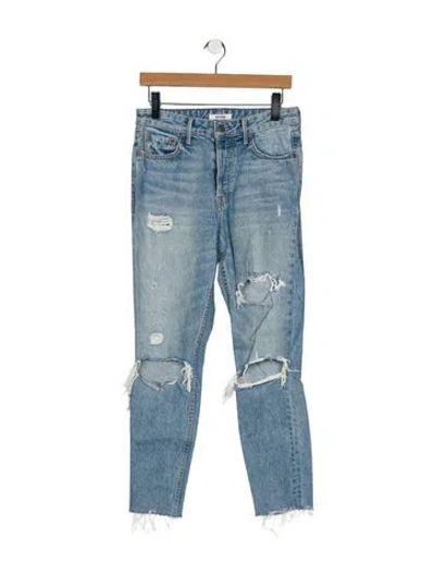Pre-owned Grlfrnd Mid-rise Skinny Leg Jeans In Blue
