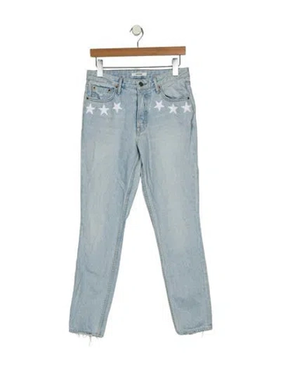 Pre-owned Grlfrnd Mid-rise Skinny Leg Jeans In Blue