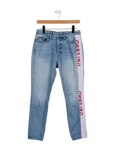 Pre-owned Grlfrnd Mid-rise Skinny Leg Jeans In Blue