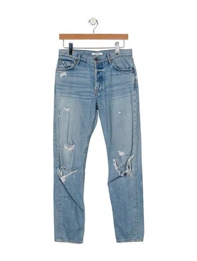 Pre-owned Grlfrnd Mid-rise Skinny Leg Jeans In Blue