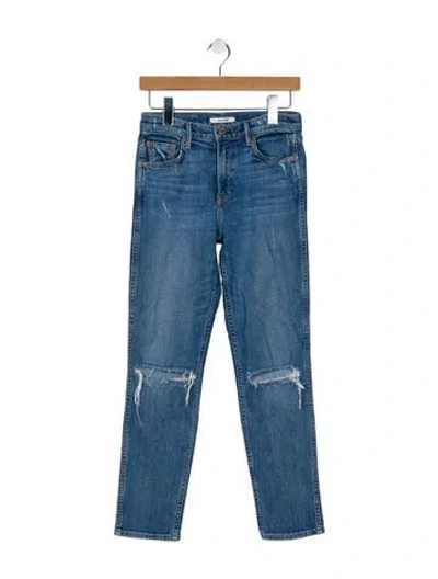 Pre-owned Grlfrnd Mid-rise Skinny Leg Jeans In Blue