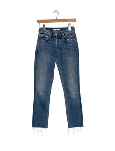 Pre-owned Grlfrnd Mid-rise Skinny Leg Jeans In Blue