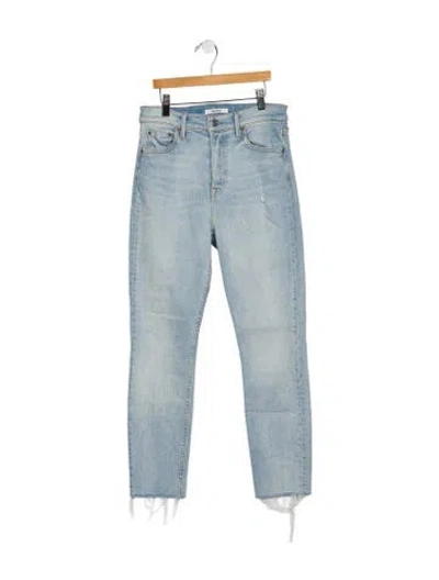 Pre-owned Grlfrnd Mid-rise Skinny Leg Jeans In Blue
