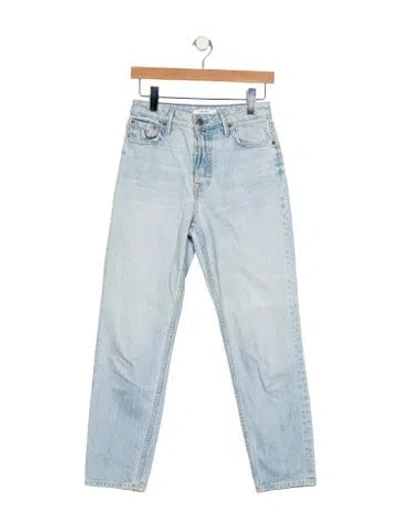 Pre-owned Grlfrnd Mid-rise Skinny Leg Jeans In Blue