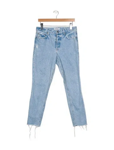 Pre-owned Grlfrnd Mid-rise Skinny Leg Jeans In Blue