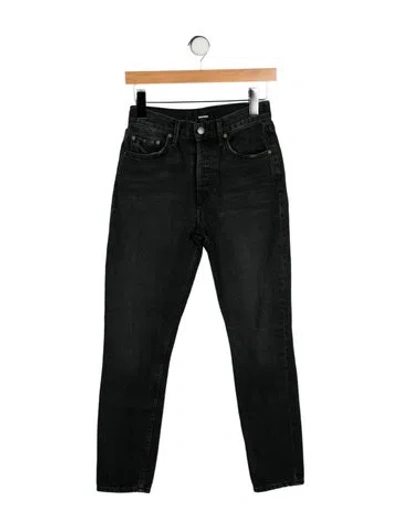 Pre-owned Grlfrnd Mid-rise Skinny Leg Jeans In Gray