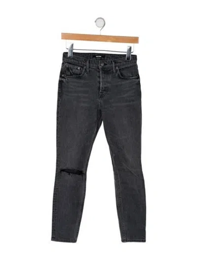 Pre-owned Grlfrnd Mid-rise Skinny Leg Jeans In Gray