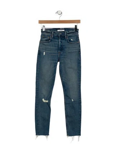 Pre-owned Grlfrnd Mid-rise Skinny Leg Jeans W/ Tags In Blue