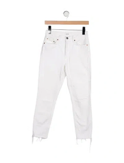 Pre-owned Grlfrnd Mid-rise Skinny Leg Jeans In White