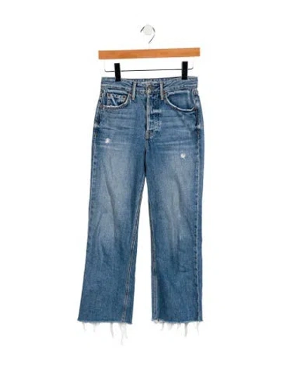 Pre-owned Grlfrnd Mid-rise Straight Leg Jeans In Blue