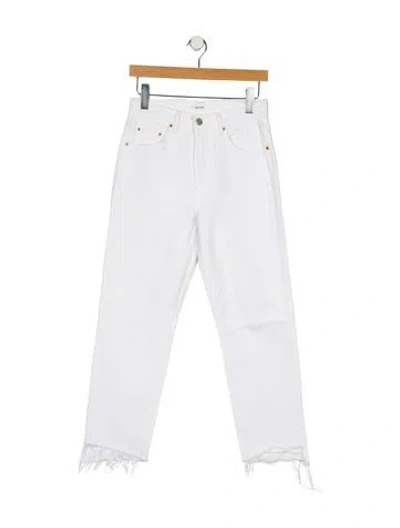 Pre-owned Grlfrnd Mid-rise Straight Leg Jeans In Blue