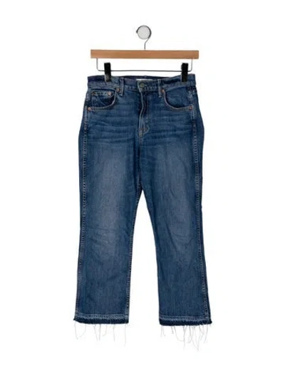 Pre-owned Grlfrnd Mid-rise Straight Leg Jeans In Blue
