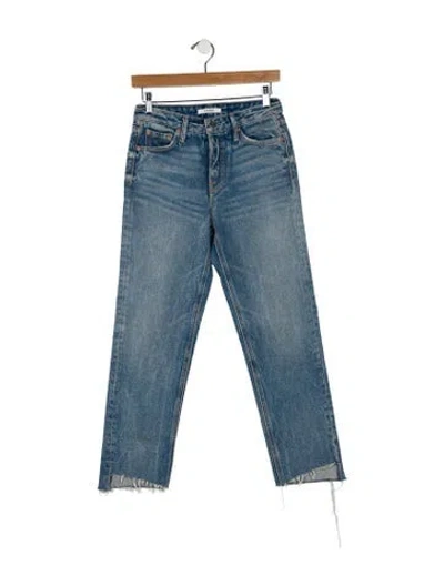 Pre-owned Grlfrnd Mid-rise Straight Leg Jeans In Blue