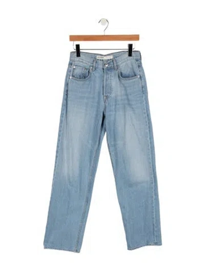Pre-owned Grlfrnd Mid-rise Straight Leg Jeans In Blue
