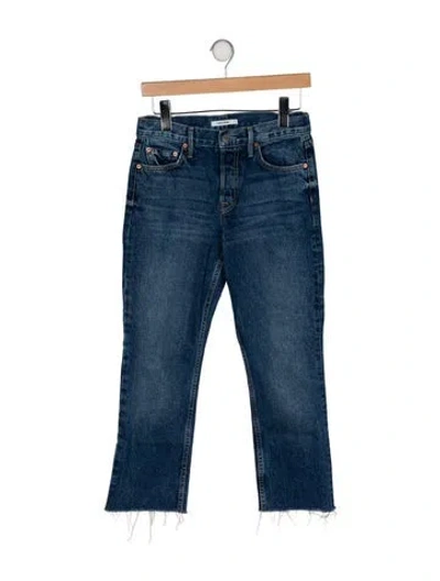 Pre-owned Grlfrnd Mid-rise Straight Leg Jeans In Blue