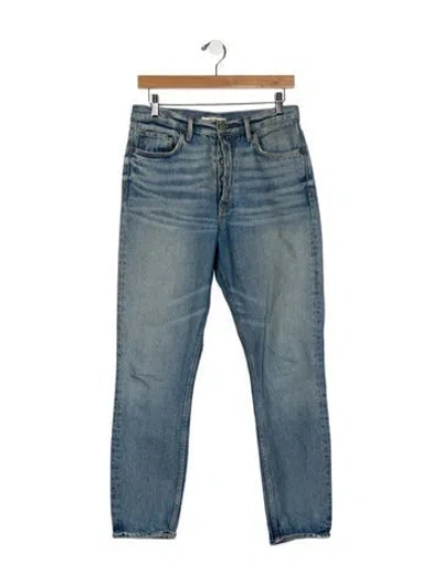 Pre-owned Grlfrnd Mid-rise Straight Leg Jeans In Blue