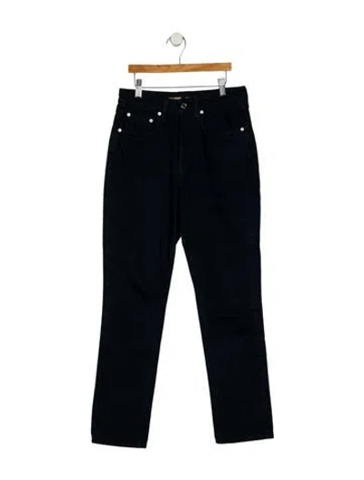 Pre-owned Grlfrnd Mid-rise Straight Leg Jeans In Blue